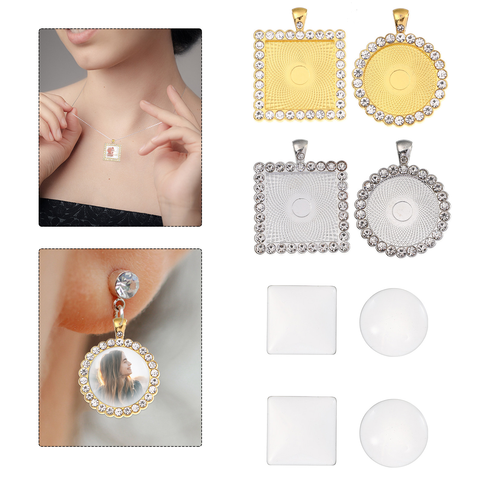 Resin Crafts Diy - 40 piezas de bandejas de aleación