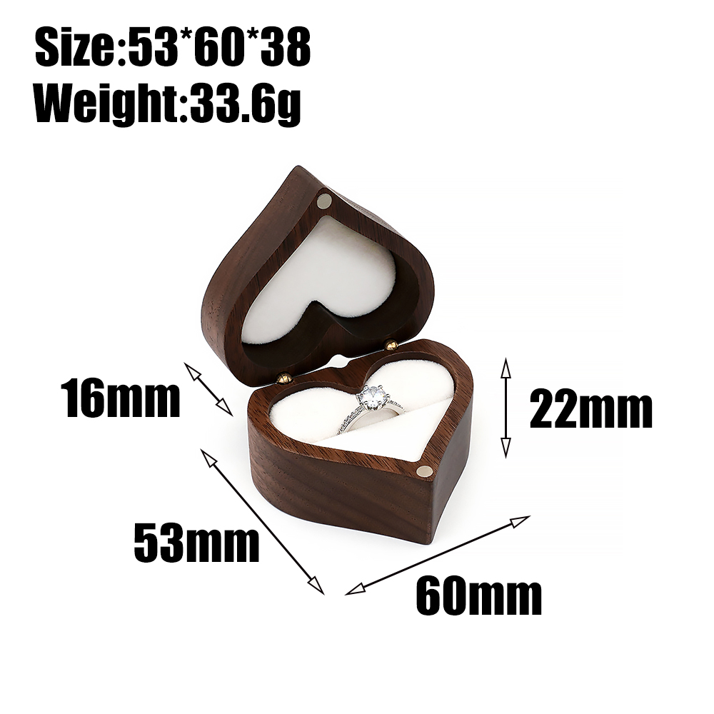 Caja para Anillos de Boda, Caj - Wood Ring Blank reseña y precio