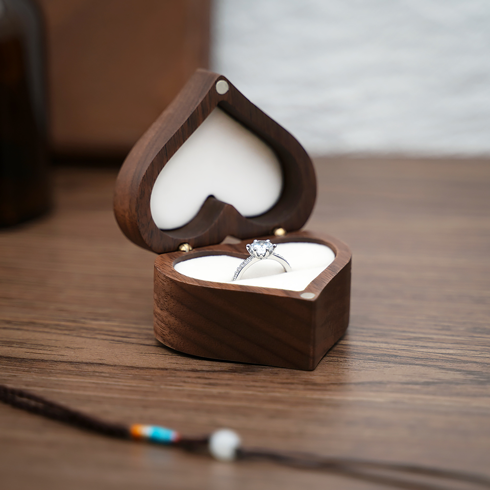 Caja para Anillos de Boda, Caj - Wood Ring Blank reseña y precio