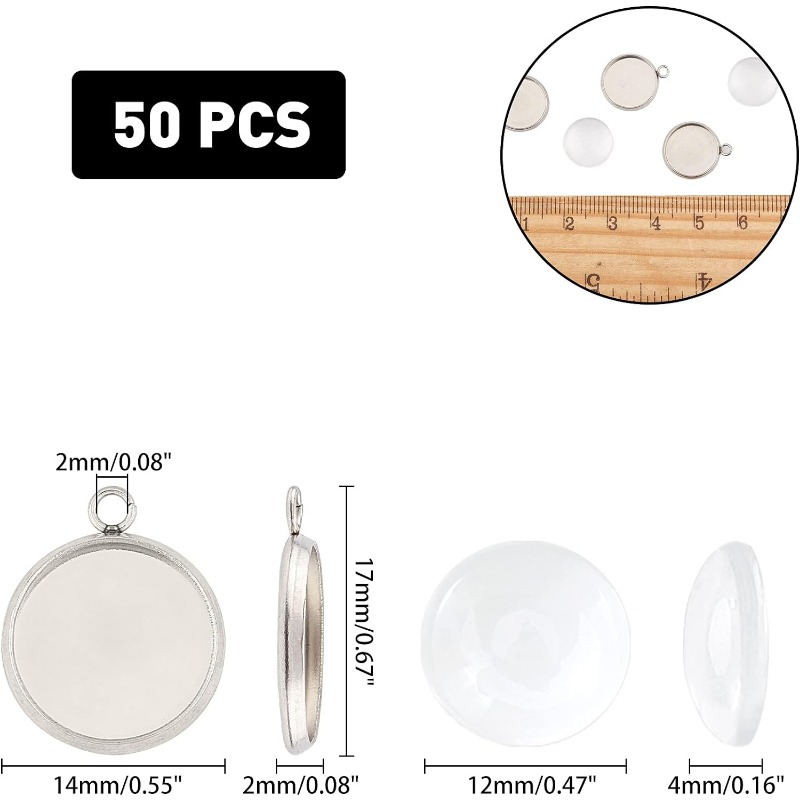 50 juegos de joyería de cabujó - Bezels Set Pendant reseña y precio